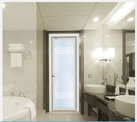 亚材铝合金平开门装修效果图